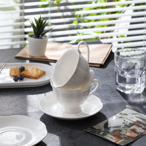European Style Ceramic ffee Cup And Saucer Latte Flower Cup