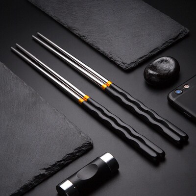 10Pair Stainless Steel Chinese Chopsticks Japanese Wan