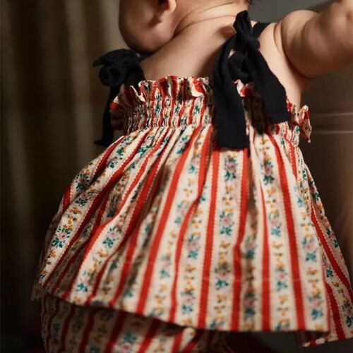 Girl Clothes Sets 2022 New Summer Kids Flower Baby Dress Chi