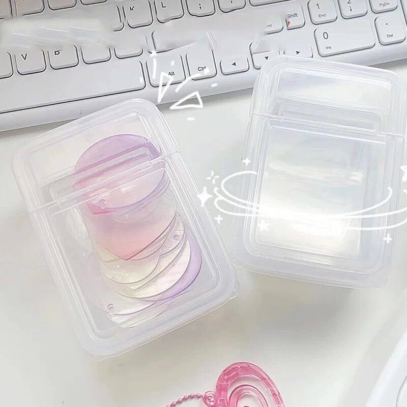 INS Transparent Plastic Storage Box Mini Plastic Box Rectang - 实物图