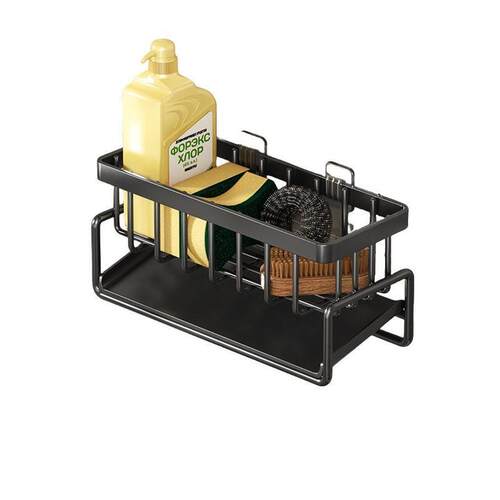 Sink Shelf Soap Sponge Drain Rack Kitchen Organizer Holder