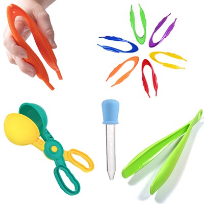 1/4pcs Kids Drop Scoop Clip Tweezers Toys Fine Motor Skill T