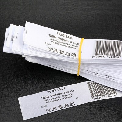 1000pcs Satin Coth Custom Design Garment Care Label Washable