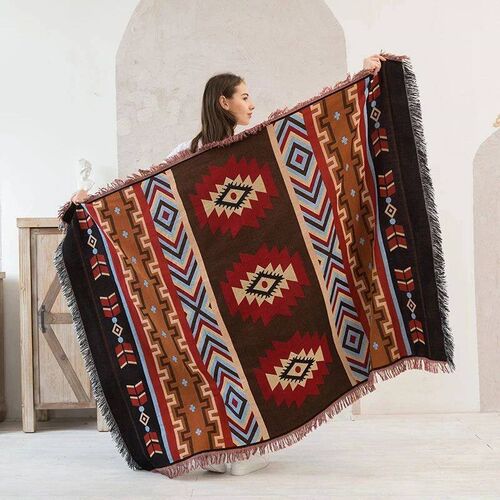 Ethnic Bohemian Mexico Blankets Outdoor Beach Picnic Blanket