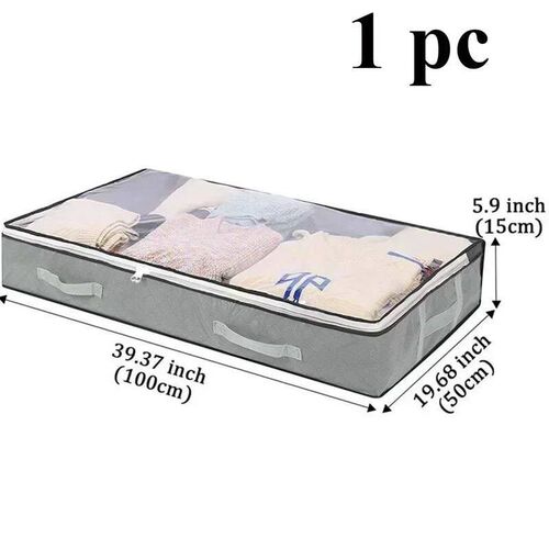 Dutproof under-bed torage box with reinforced handle, uitabl