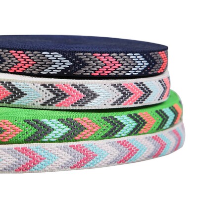 5 Yards 15MM 0.6 Inch Colours Arrow Geometric Woven Jacquard