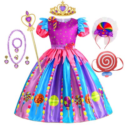 2023 Sweet Lollipop Candy Kids Dress Carnival Party Little G