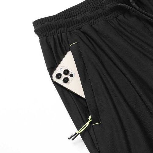Summer New Mens Casual Pants Ice Silk Breathable Loose Ligh