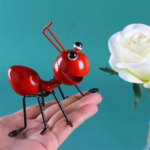 1pc Gift Craft Patio Metal Ant Wall Art Yard Lawn