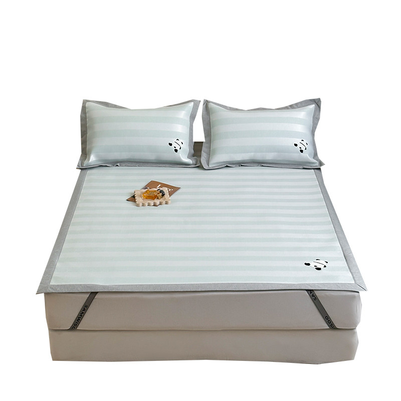 类母婴级丨夏季冰丝凉席三件可机洗水洗床笠款可折叠家用软席,床上用品,冰丝席,淘宝优惠券,粉丝福利购,淘宝优惠卷