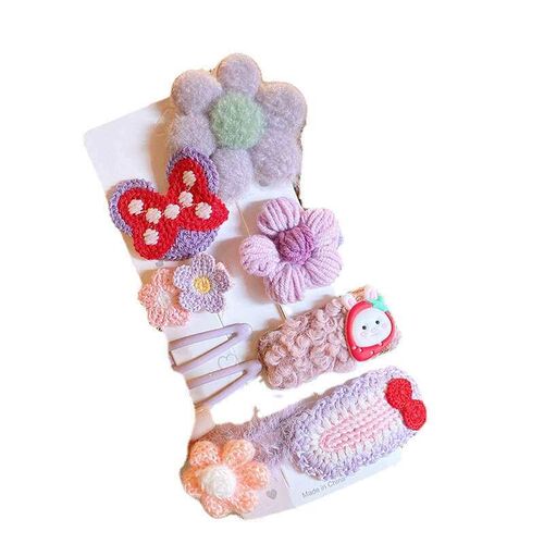 Autumn and winter plush childrens hairpin ba broken hair bb