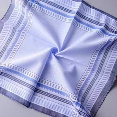 Cotton Men's Handkerchief Square Decorative Suits Grid H