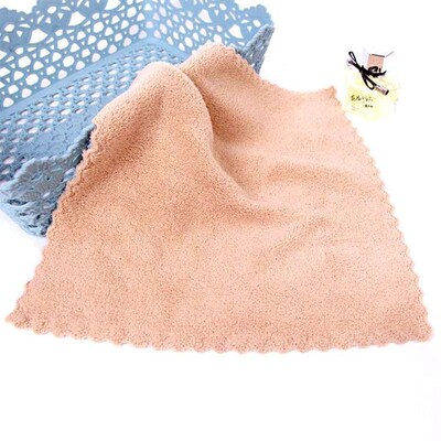 Thickened coral wool square childrens face and hands absorb
