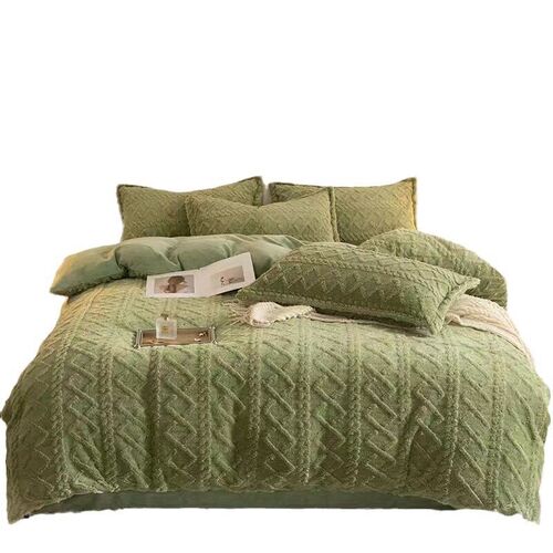 Thickened Four-piece Set Warm Double-sided Fleece Quilt ver