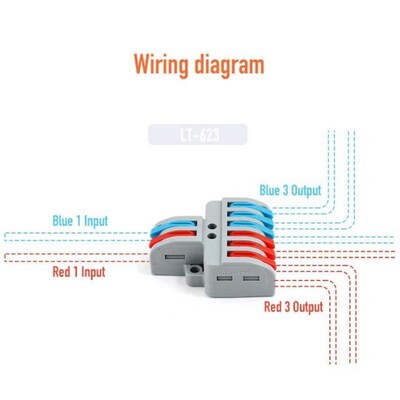 1PCS Wire Connector 220V Terminal Block LT-422/623/633 PCT-2