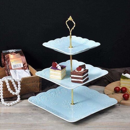 european embossed ceramic platter snack plate cake rack