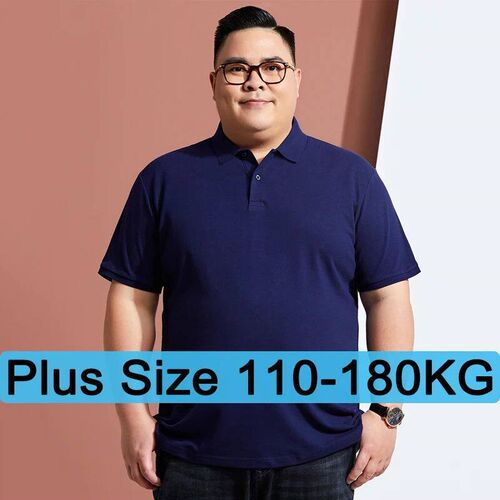 Men Plus Size Polo Shirt Oversized XL XL Summer Short