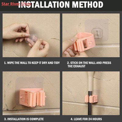 1PCS High Quality Wall Mounted Mop Organizer Holder Brush Br