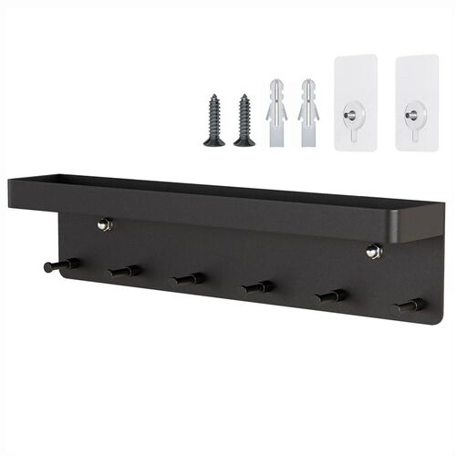 6 Hooks Wall Rack Shelf Modern Clothes Storage Rack Hook Tow