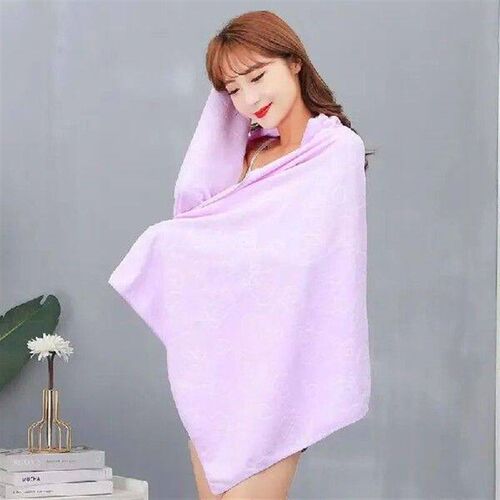 1pc Cute Bear Textured Lightweight Shower Towel, Super Fine