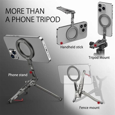 2025 Magnetic Tripod With Fence-Mounted Cold Shoe Handle Pho