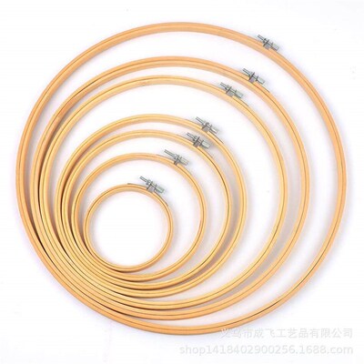 Bamboo Frame Embroidery Hoop Ring DIY Embroidery Painting Cr