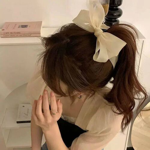 Back Spoon Silk Sand Butterfly Banana Clip Womens Hair Clip