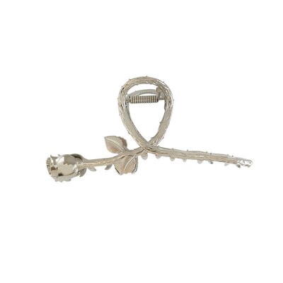 Elegant and Elegant Large Metal Rose Clip Ponytail Hairpin B