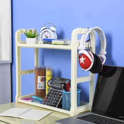 Double-layer kitchen storage rack, no drilling required, for