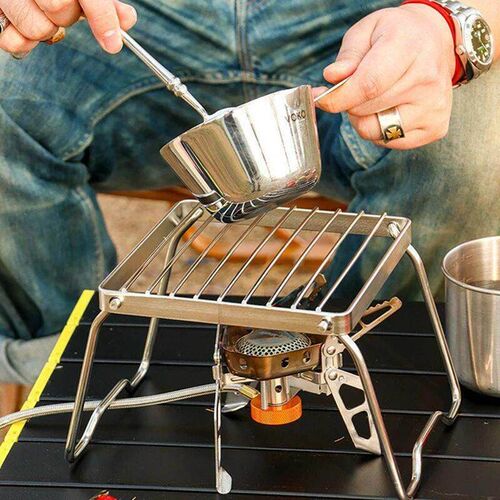 1 Pcs Outdoor Stainless Steel Stove Holder Camping Portable