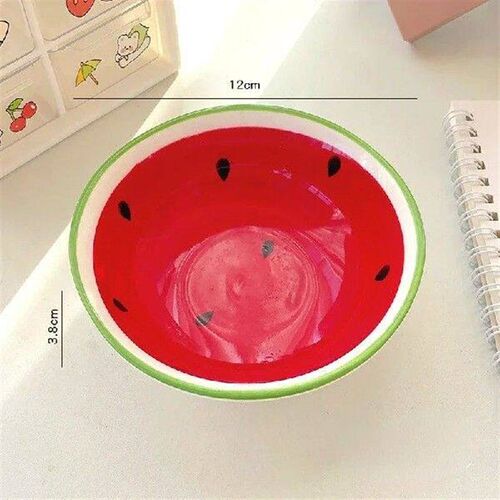 Cartoon Porcelain Watermelon Strawberry Design Rice Bowl