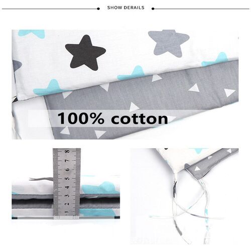 Print Baby Bed Bumper Double-faced Detachable Newborn Crib A