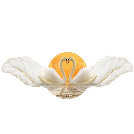 主卧室床头挂画led氛围灯发光画羽毛现代餐客厅沙发背景墙装饰画