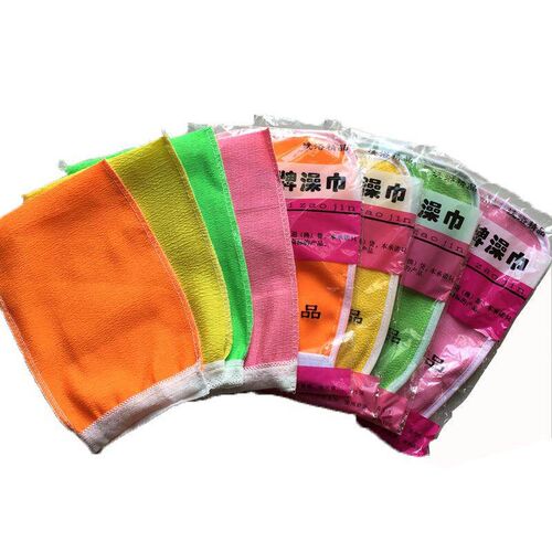 Wholesale disposable exfoliating bath towels, no-scrub requi