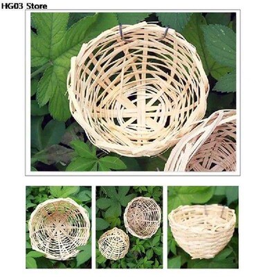 1PC Handmade Bamboo Bird Nest Bird Rest Cave Cage House