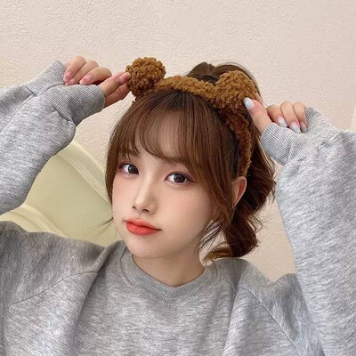 New Gils Cute Plush Bear Rabbit Ears Headband Autumn Winter