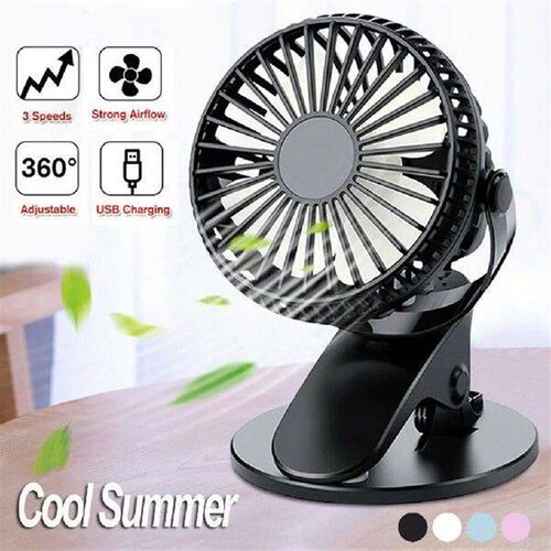 Portable USB Table Fan Clip-on Type Rechargeable Cooling