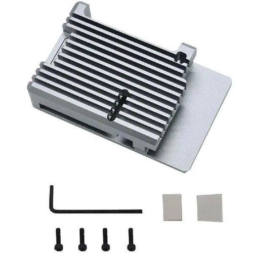 Aluminum Alloy Case for RPI Raspberry Pi 4B with Silicone