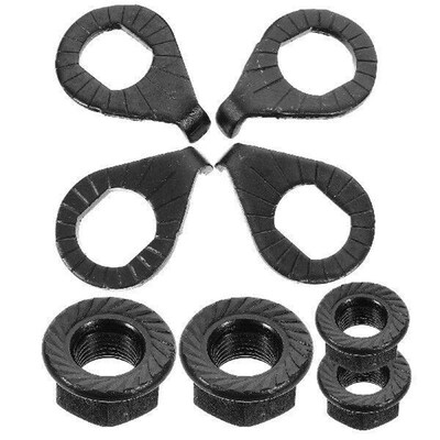 Flange Nuts for Bicycles Wheel Axle Fastening Washers Kit
