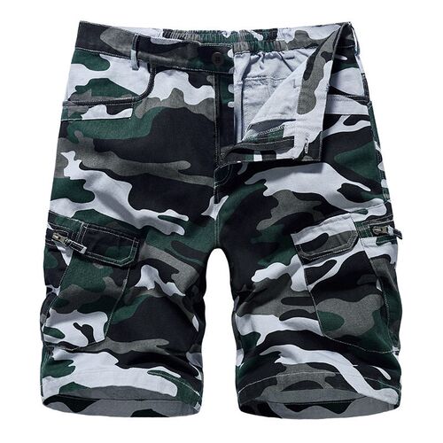 Mens Tooling Shorts European Size Camouflage Loose Plus Siz