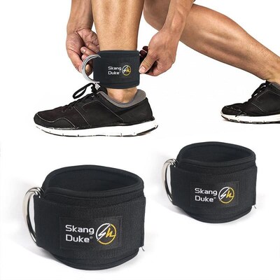 Gym Ankle Strap Padded Weight Leg Training脚环踝绑腿扣Brace