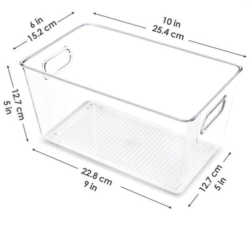 Clear Plastic Storage Bins Pantry Organizer Bins