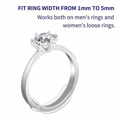 8 Sizes Silicone Invisible Clear Ring Size Adjuster Resizer
