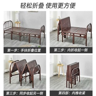 折叠床架加厚加粗单人小铁床式儿童高端人钢丝可公寓租房不锈床