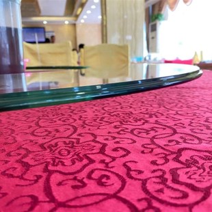 MM加厚加强款酒店连体底座转盘餐桌钢化玻璃旋转圆台面转盘家庭