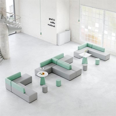 办公室会客接待培训机构休息等候区直转角创意休闲区沙发茶几
