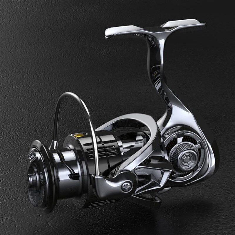 黑曜全金属纺车轮无间隙路亚鱼轮微物双摇臂路滑漂海钓矶竿渔