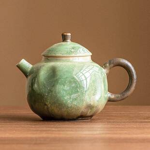 窑变陶瓷茶壶碧绿星空妙趣壶创意家用泡茶单壶中式复古小号过滤壶