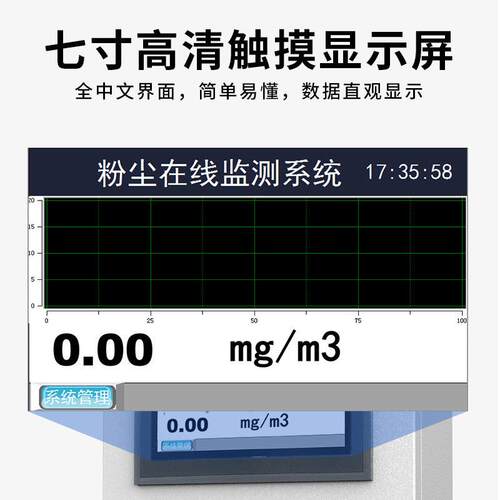 车间在线式粉尘浓度检测仪空气质量物监测静电布袋粉尘检测仪
