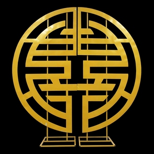 新款婚庆道具 中式 中华门铁艺拱门 路引 中式婚礼道具 舞台布置